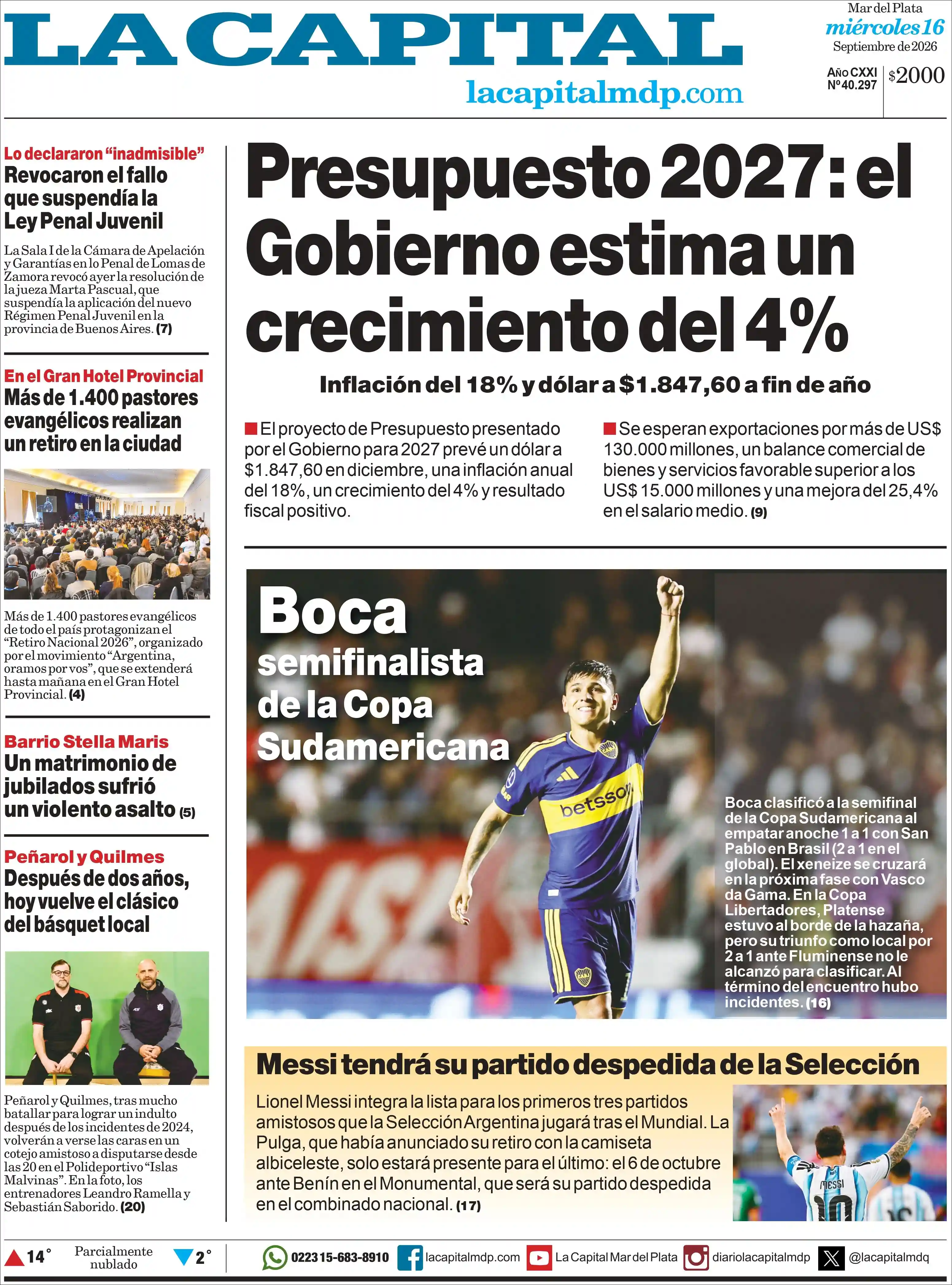 Estudios Max | PORTAL VOZ - Tapa del diario La Capital